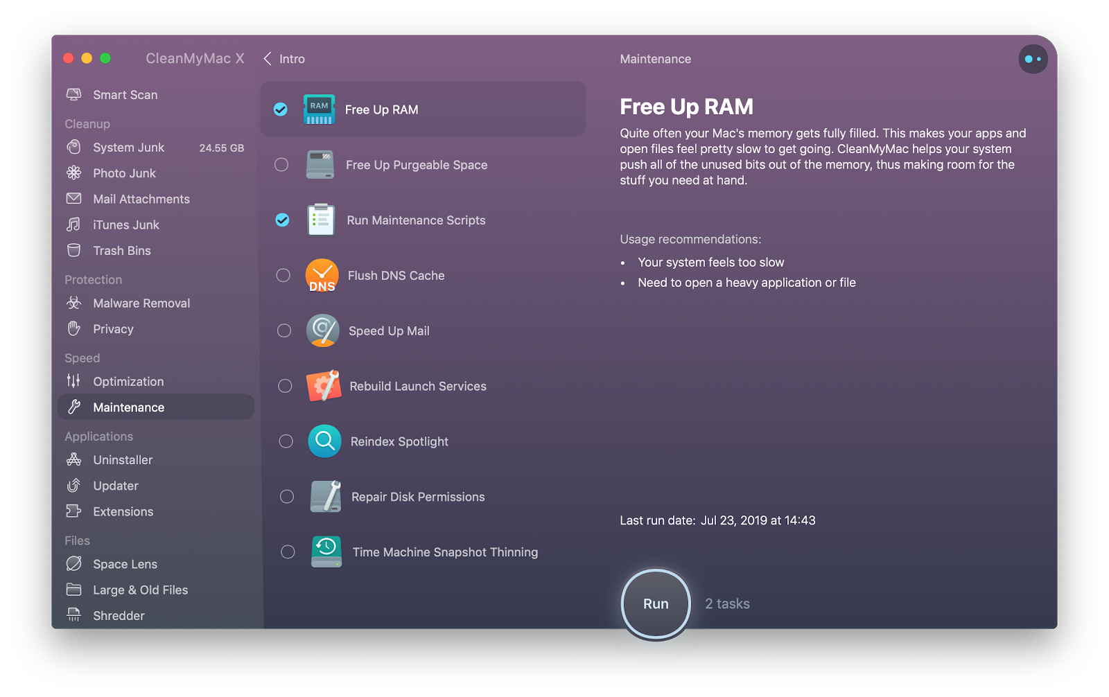 CleanMyMacX free up ram CleanMyMacX free up ram